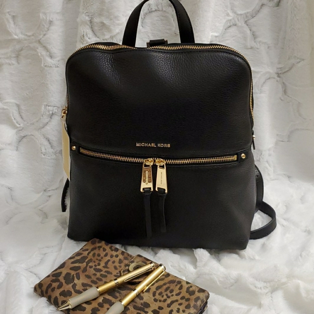 MICHAEL KORS  Rhea Slim Leather Backpack